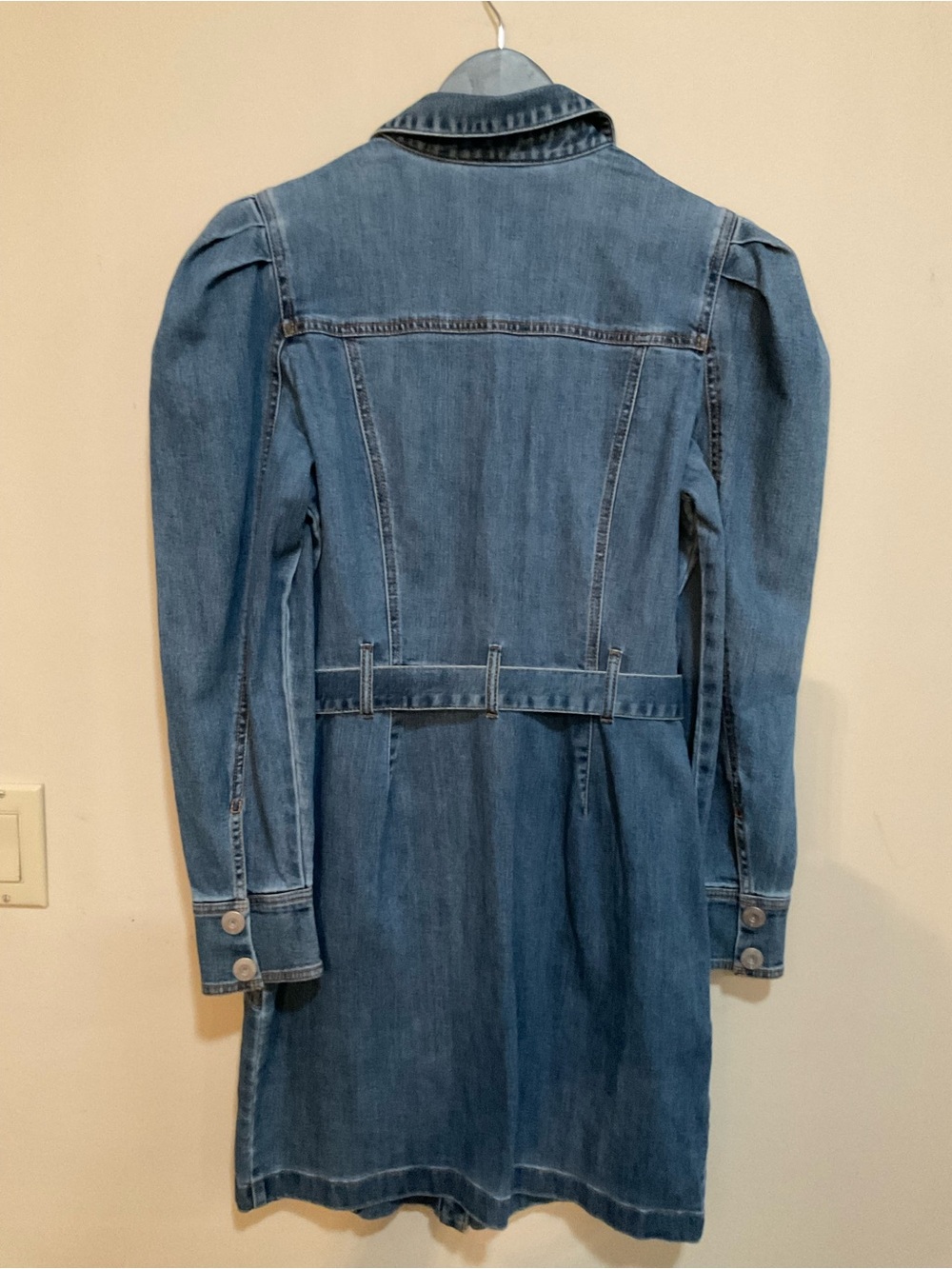 INC International Concepts puff-sleeve denim dress - Picture 8 of 9